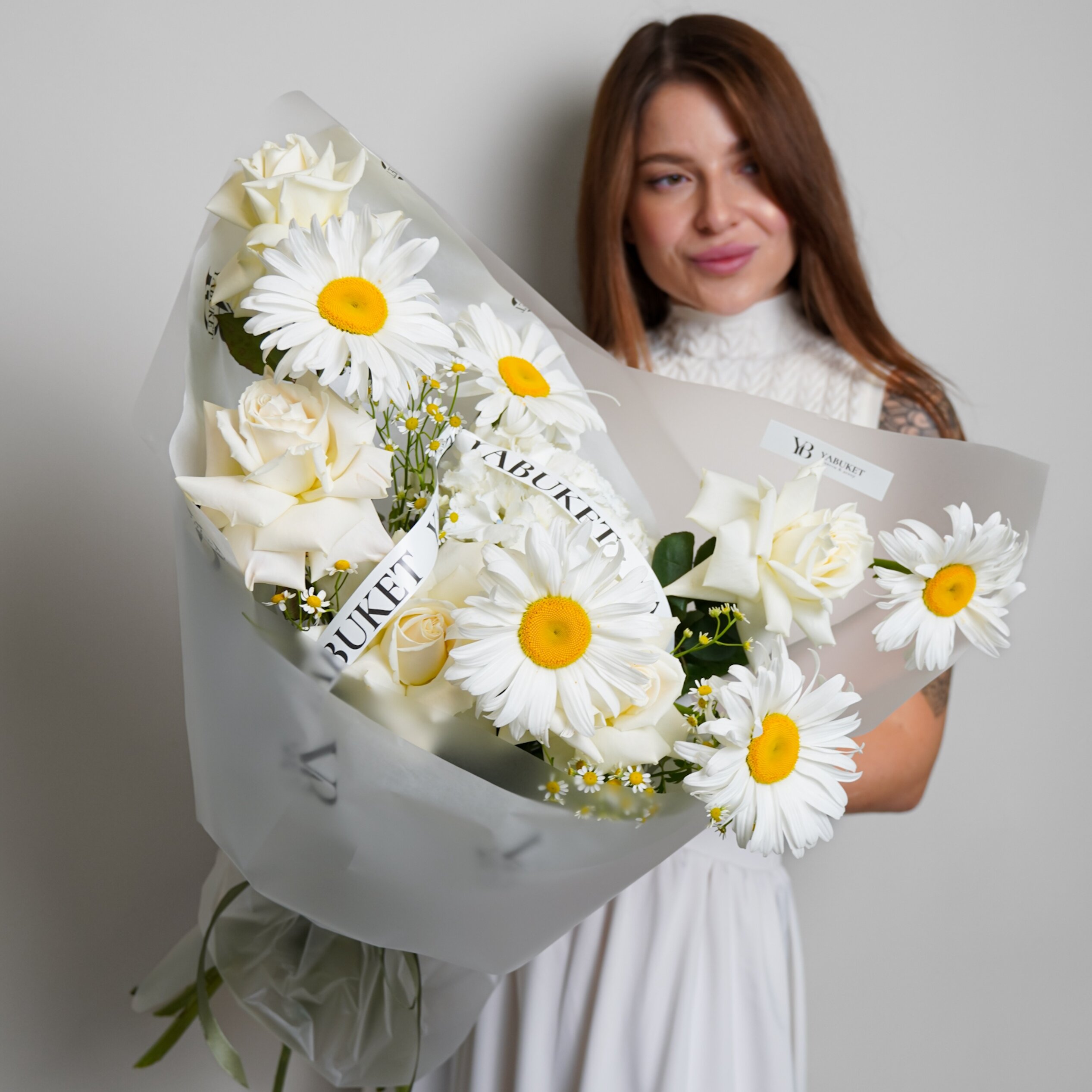 Нежный летний ароматный букет с ромашками