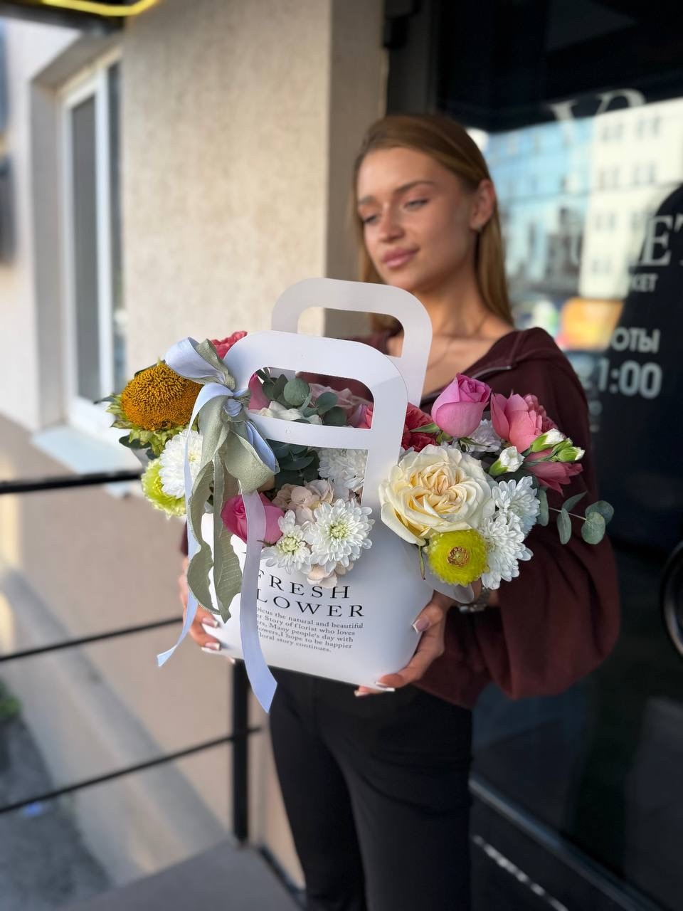 Сумка фреш с розами с летним настроением
