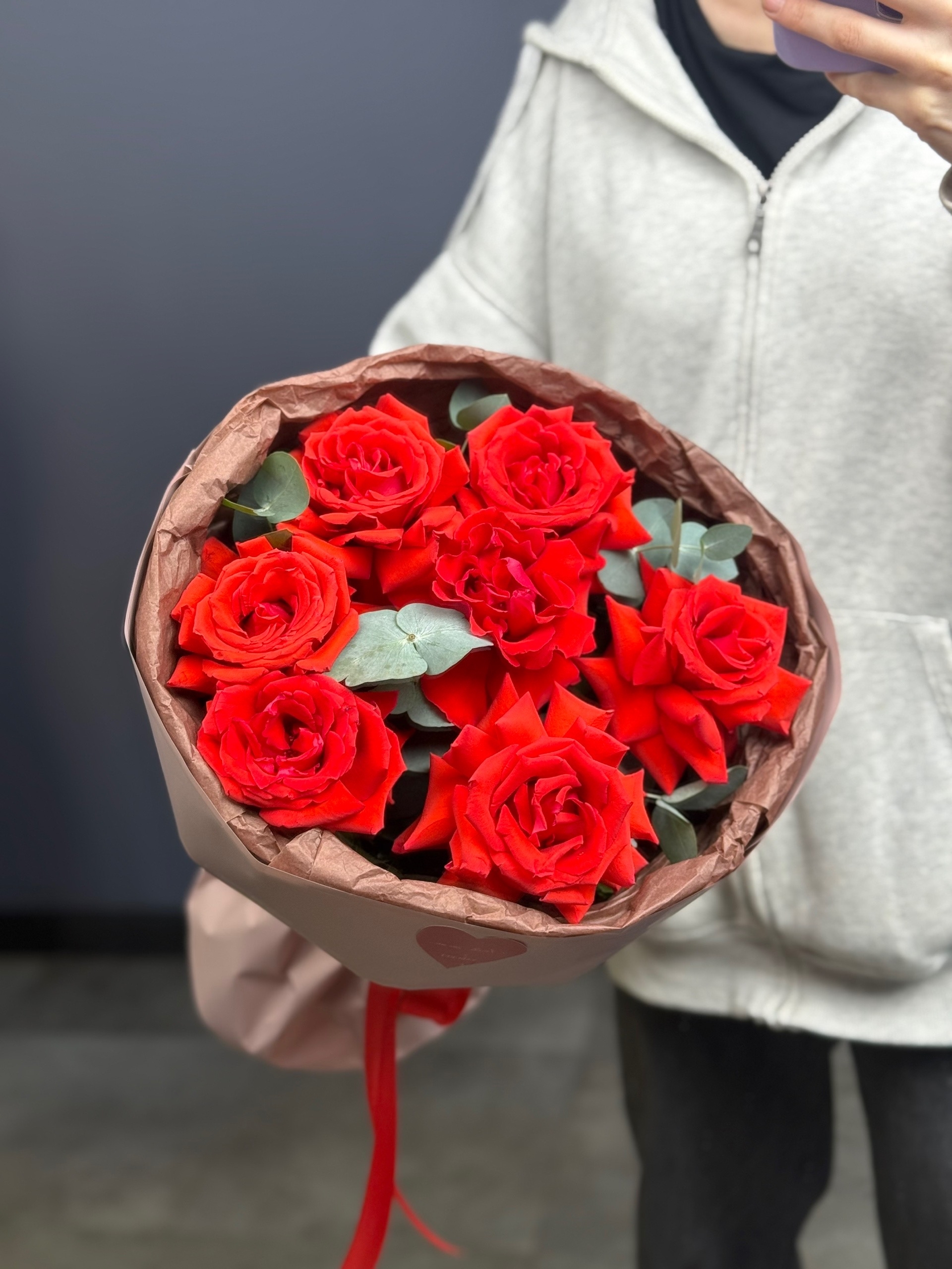 Моно букет из розы сорта Нина
