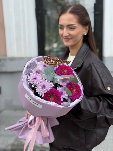 Букет комплимент в лавандовом цвете