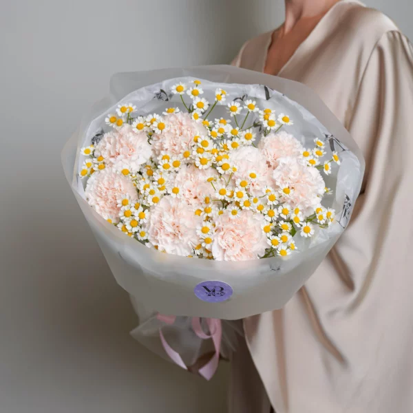 Нежный летний букет с диантусами