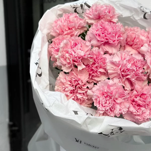 Монобукет из 15 розовых диантусов